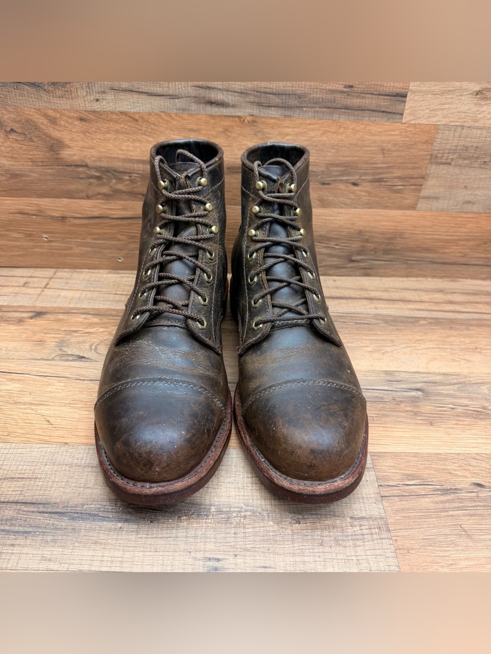 Chippewa LLBean Katahdin Iron Works Engineer cap boot Leather Men’s 11D Brown - Picture 3 of 9